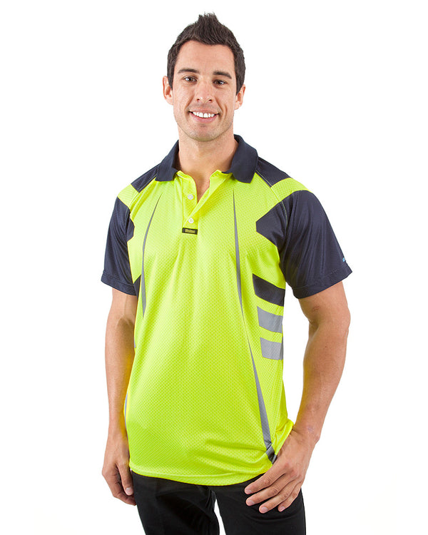 Warrior Airwear Polo Shirt - Yellow/Navy