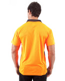 Original Microfibre Polo Shirt SS - Orange/Navy