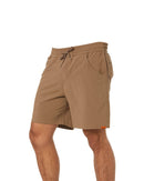 Rack Elastic Waist Hybrid Short - Brindle