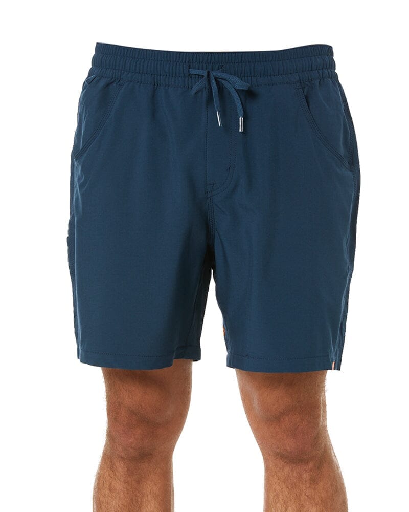 Tradies Rack Elastic Waist Hybrid Short Twin Value Pack - Navy