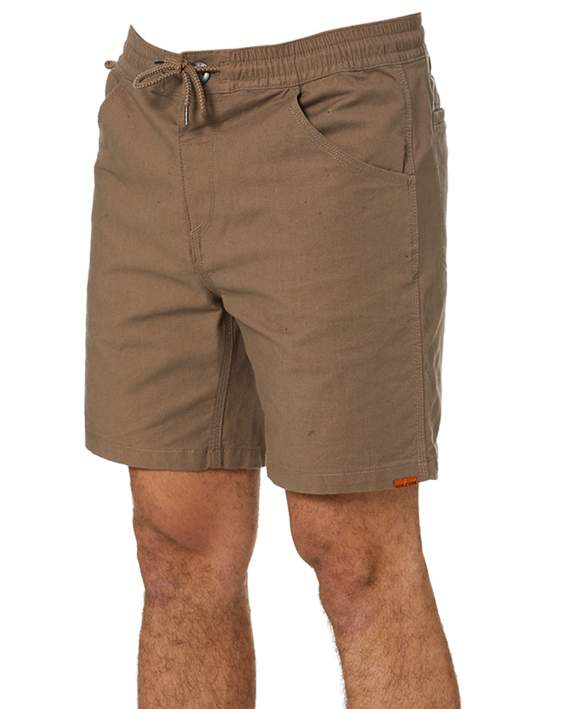 Caliper Elastic Waist Work Short - Brindle