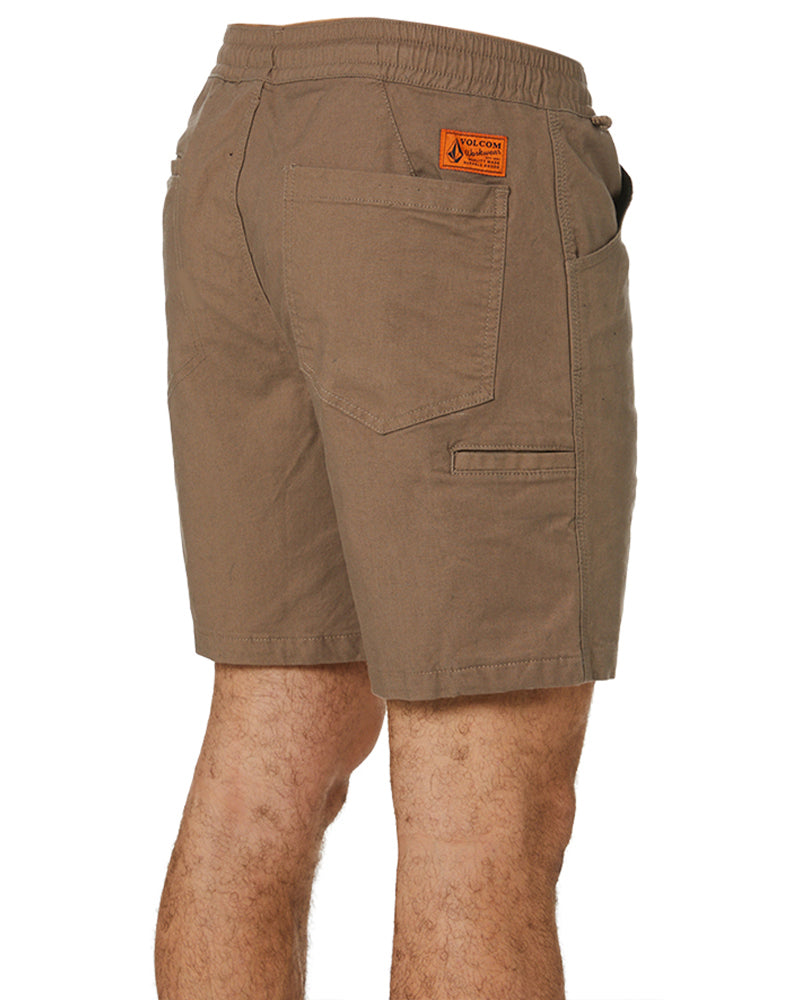 Caliper Elastic Waist Work Short - Brindle