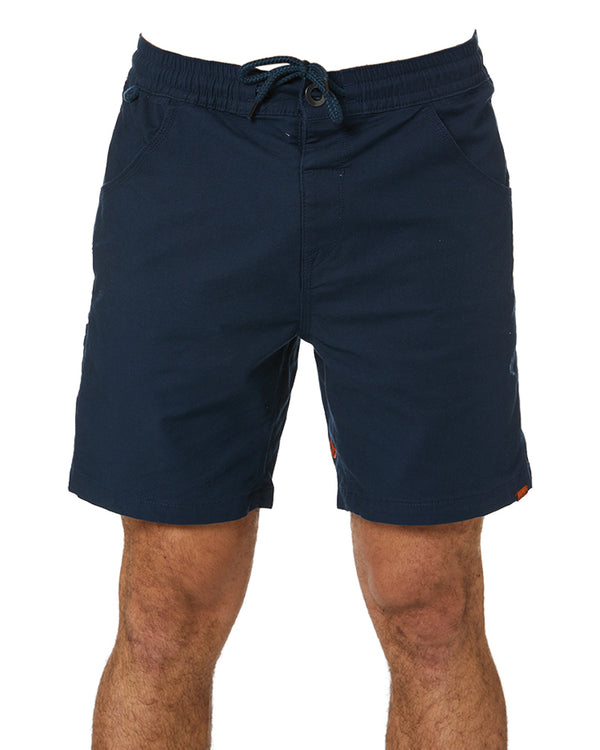 Caliper Elastic Waist Work Short - Navy