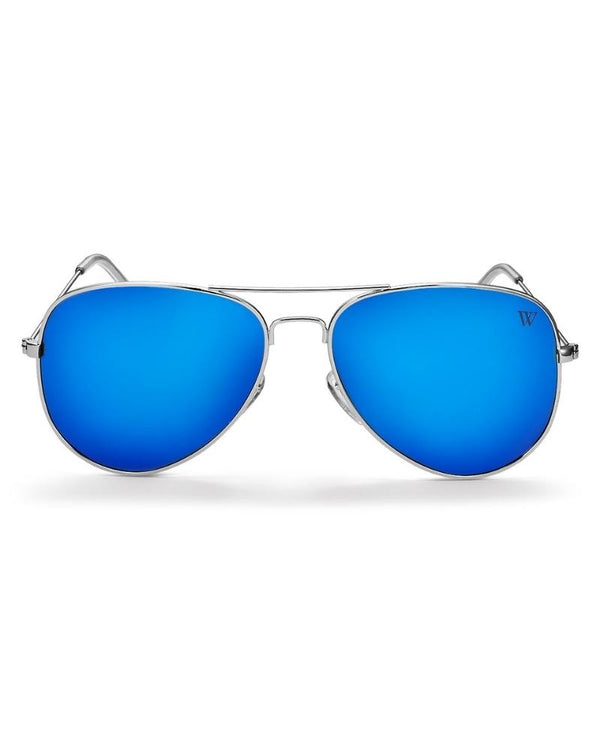 Landon In Silver And Blue Polarised - Silver